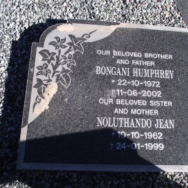 DASTILE Bongani Humphrey 1972-2002 :: DASTILE Noluthando Jean 1962-1999