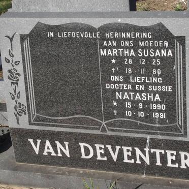 DEVENTER Martha Susana, van 1925-1980 :: DEVENTER Natasha, van 1990-1991