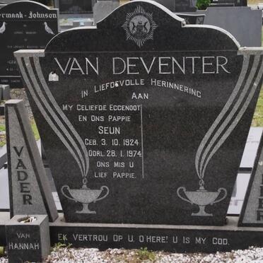 DEVENTER Johannes George 1924-1974