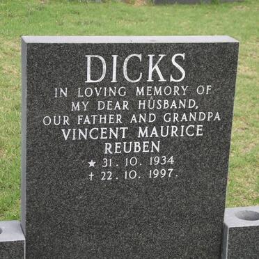 DICKS Vincent Maurice Reuben 1934-1997