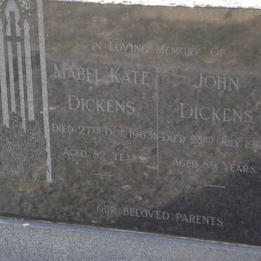 DICKENS John -1966 &amp; Mabel Kate -1963