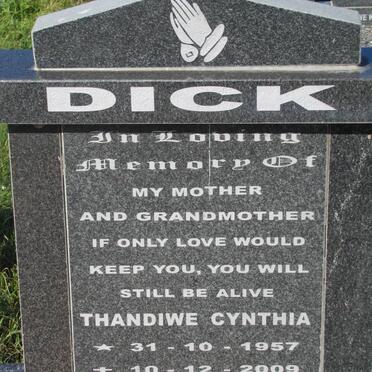 DICK Thandiwe Cynthia 1957-2009