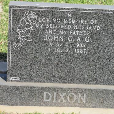 DIXON John G.A.G. 1935-1987