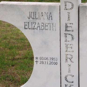 DIEDERICKS Juliana Elizabeth 1953-2000