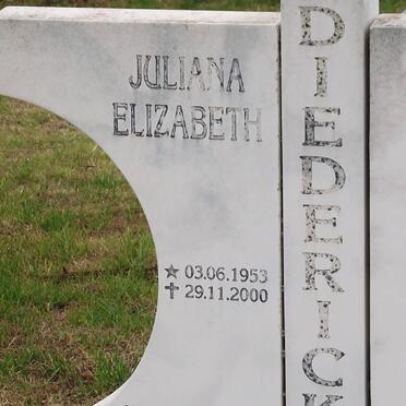 DIEDERICKS Juliana Elizabeth 1953-2000