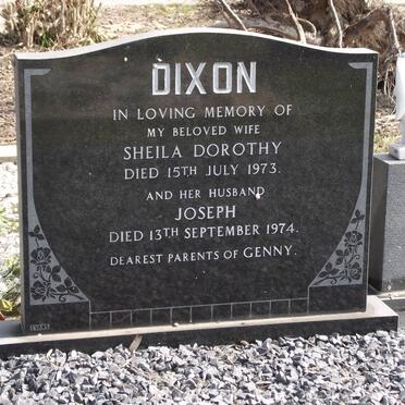 DIXON Joseph -1974 &amp; Sheila Dorothy -1973