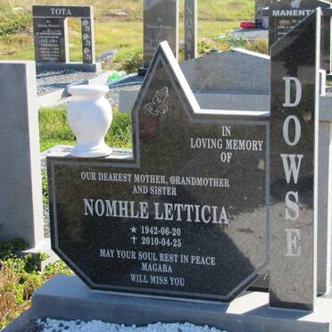 DOWSE Nomhle Letticia 1942-2010