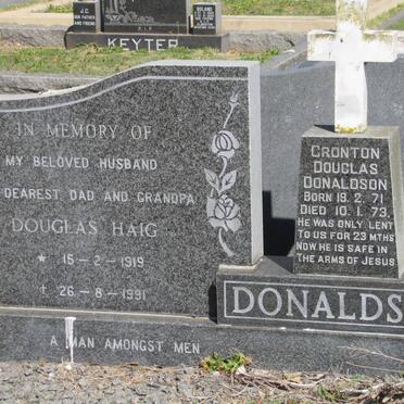 DONALDSON Douglas Haig 1919-1991 :: DONDALDSON Cronton Douglas 1971-1973