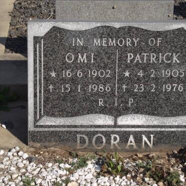 DORAN Omi 1902-1986 :: DORAN Patrick 1905-1976