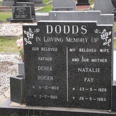 DODDS Derek Roger 1928-1986 &amp; Natalie Fay 1929-1983