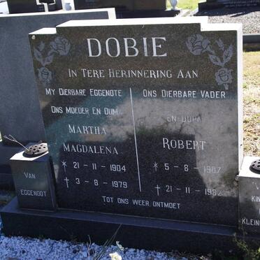 DOBIE Robert 1907-1982 &amp; Martha Magdalena 1904-1979