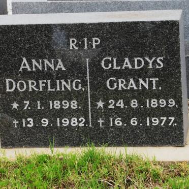 DORFLING Anna 1898-1982 :: GRANT Gladys 1899-1977