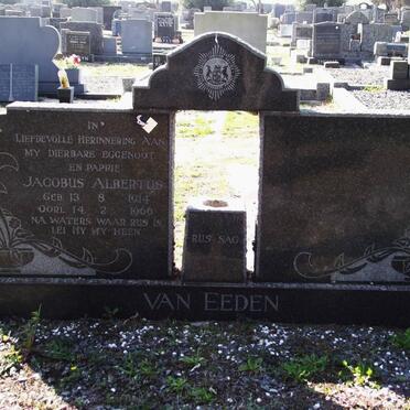 EEDEN Jacobus Albertus, van 1914-1966