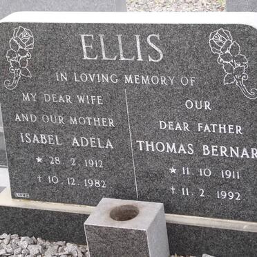 ELLIS Thomas Bernard 1911-1992 &amp; Isabel Adela 1912-1982 