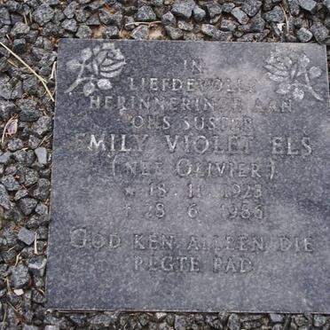 ELS Emily Violet nee OLIVIER 1923-1986
