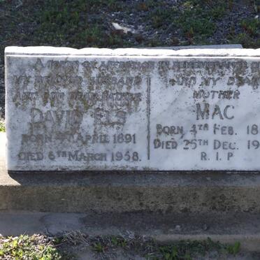 ELS David 1891-1958 &amp; M.M.M. 1888-1963