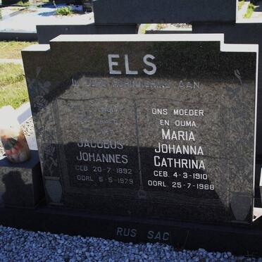 ELS Jacobus Johannes 1892-1979 &amp; Maria Johanna Cathrina 1910-1988