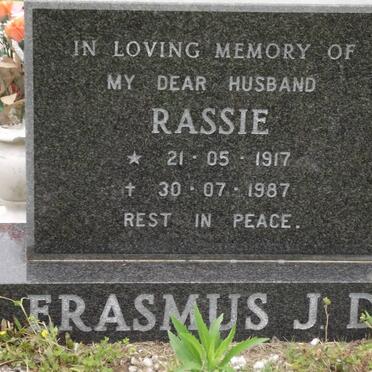 ERASMUS J.D. 1917-1987