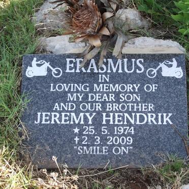 ERASMUS Jeremy Hendrik 1974-2009