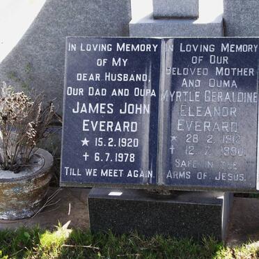 EVERARD James John 1920-1978 &amp; Myrtle Geraldine Eleanor 1912-1990