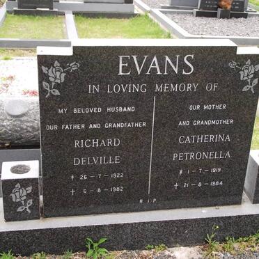 EVANS Richard Delville 1922-1982 &amp; Catherina Petronella 1919-1984