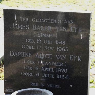 EYK James Baker, van 1918-1965 &amp; Daphne Alice CHANDLER 1920-1964