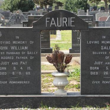 FAURIE John William 1915-1969 &amp; Sally 1923-1977