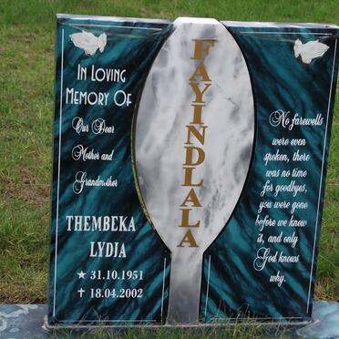 FAYINDLALA Thembeka Lydia 1951-2002