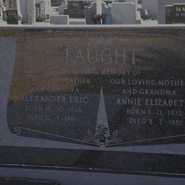 FAUGHT Alexander Eric 1926-1981 &amp; Annie Elizabeth 1932-1981