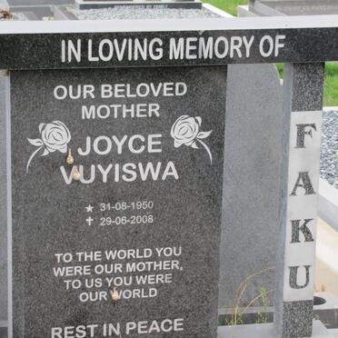 FAKU Vuyiswa Joyce 1950-2008