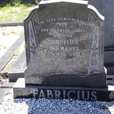 FABRICIUS Cornelius Hermanus 1891-1978