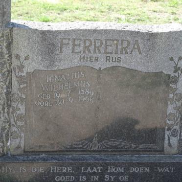 FERREIRA Ignatius Wilhelmus 1889-1965 :: FERREIRA Gerrit -1979 