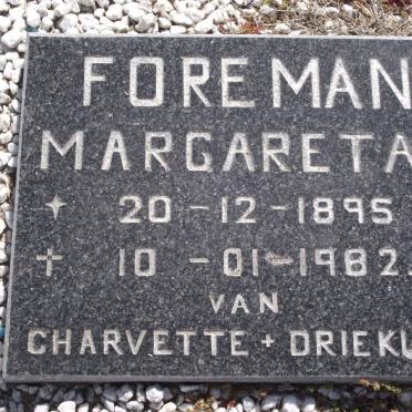 FOREMAN Margareta 1895-1982