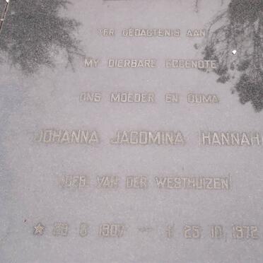 FOURIE Samuel Petrus 1902-1986 &amp; Johanna Jacomina VAN DER WESTHUIZEN 1907-1972