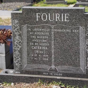 FOURIE Caterina 1928-1988