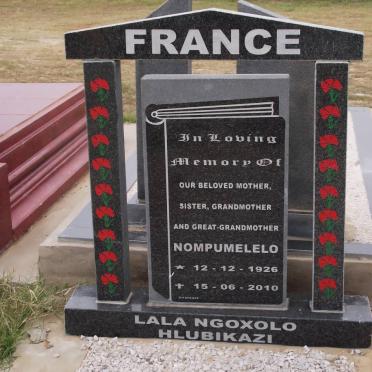 FRANCE Nompumelelo 1926-2010