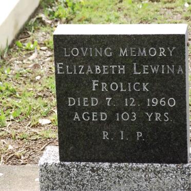 FROLICK Elizabeth Lewina -1960