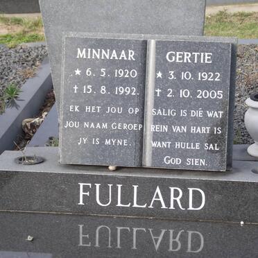 FULLARD Minaar 1920-1992 &amp; Gertie 1922-2005