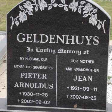 GELDENHUYS Pieter Arnoldus 1930-2002 &amp; Jean 1931-2007