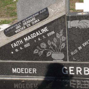 GERBER Gideon Nicholas Jakob 1916-1979 &amp; Faith Magdaline 1922-2006