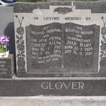GLOVER Ernest Allan 1912-1965 &amp; Joan Mary 1925-2011