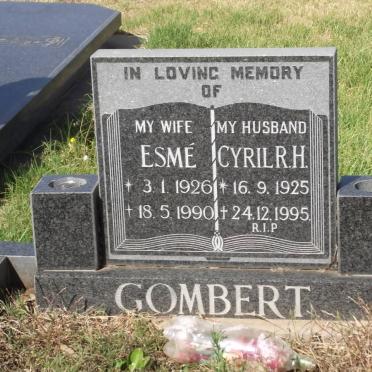 GOMBERT Cyril R.H. 1925-1995 &amp; Esmé 1926-1990
