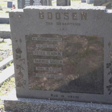 GOOSEN Pieter Hendrik Barendse -1966