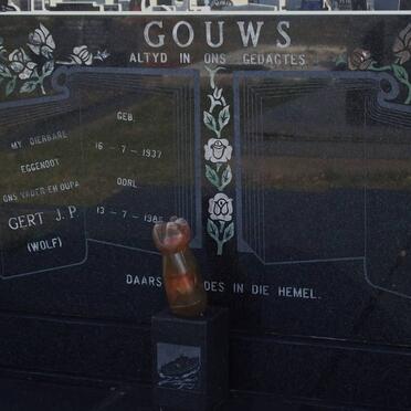 GOUWS Gert J.P. 1937-1985