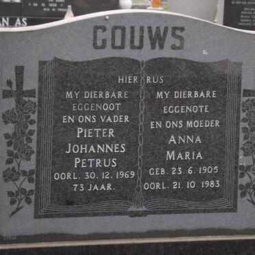 GOUWS Pieter Johannes Petrus -1969 &amp; Anna Maria STRYDOM 1905-1983