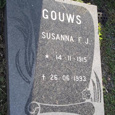 GOUWS Susanna F.J. 1915-1993