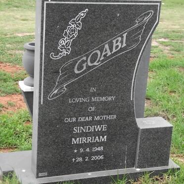 GQABI Sindiwe Mirriam 1948-2006