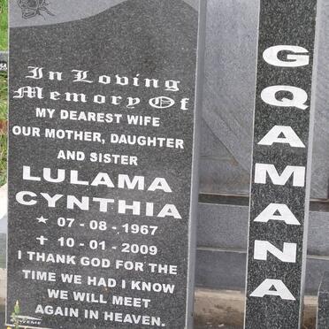 GQAMANA Lulama Cynthia 1967-2009