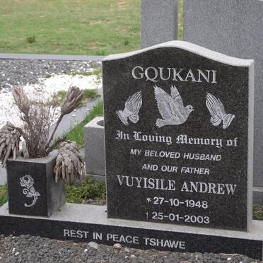 GQUKANI Vuyisile Andrew 1948-2003