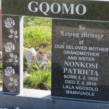 GQOMO Nonkosi Patricia 1939-2010